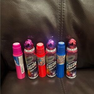 Dazzle Glitter 3oz Bingo Daubers-Set of 3+ 2oz Novelty Imprints Dauber-Set of 3